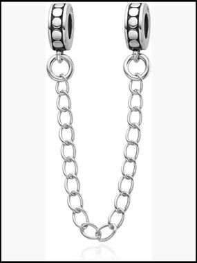 Sterling Silver Charm Stopper Bead Clip Lock for Bracelet Necklace Safety Chain